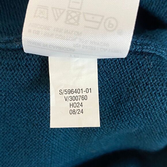 Banana Republic Turtleneck Sweater Dress XS Dark Teal Stretch Seam Detail NWT - Picture 11 of 16